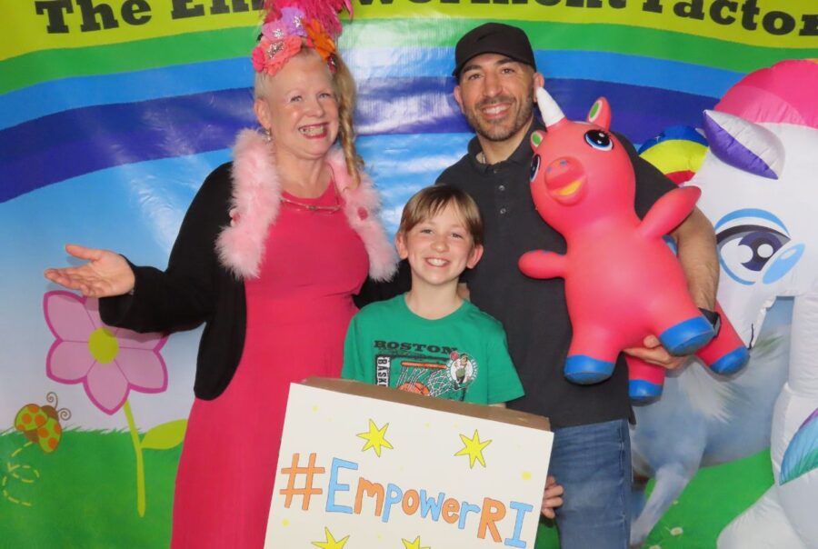 Gail Ahlers, Neil Letendre, and his son at 10th Anniversary Celebration