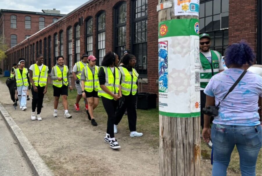 Boys & Girls Club volunteers at Baldwin Loop Cleanup spring 2025